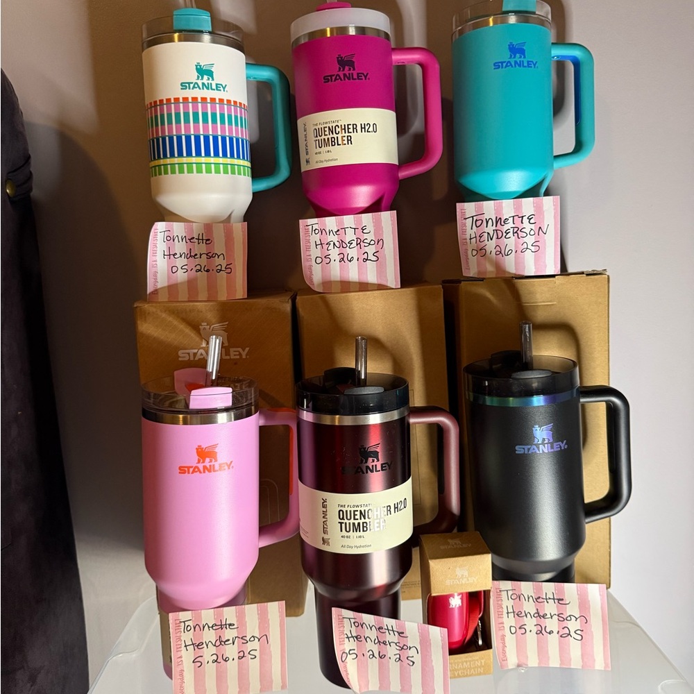 Stanley Pink and White Thermal Mugs for Coffee & Tea